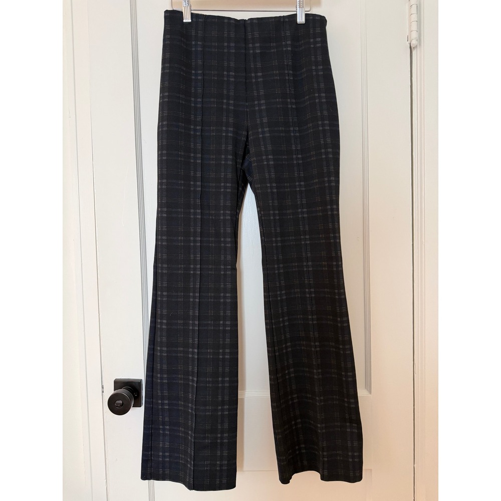 Lysse New York Plaid Straight Leg Pants L High Rise Pull On Preppy Trousers